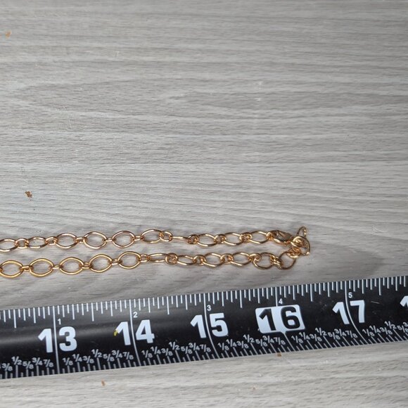 Copper & Turquoise Cross Pendant Necklace 2" x 1.5" w/Chain Necklace - Picture 9 of 11